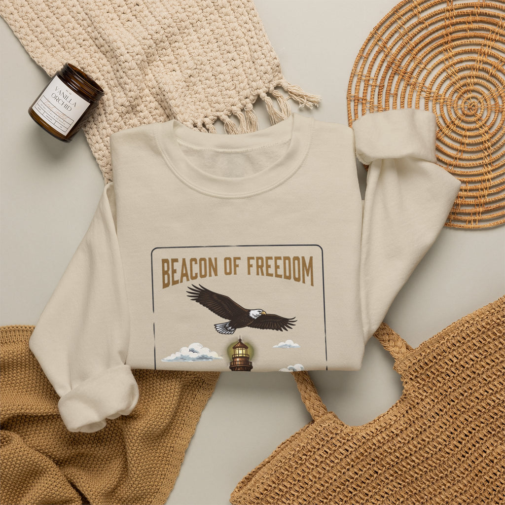 Beacon of Freedom Lighthouse Sweatshirt | 250th 4th of July Patriotic Milestone
