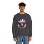 Eagle American Flag Sunglasses Crewneck Sweatshirt