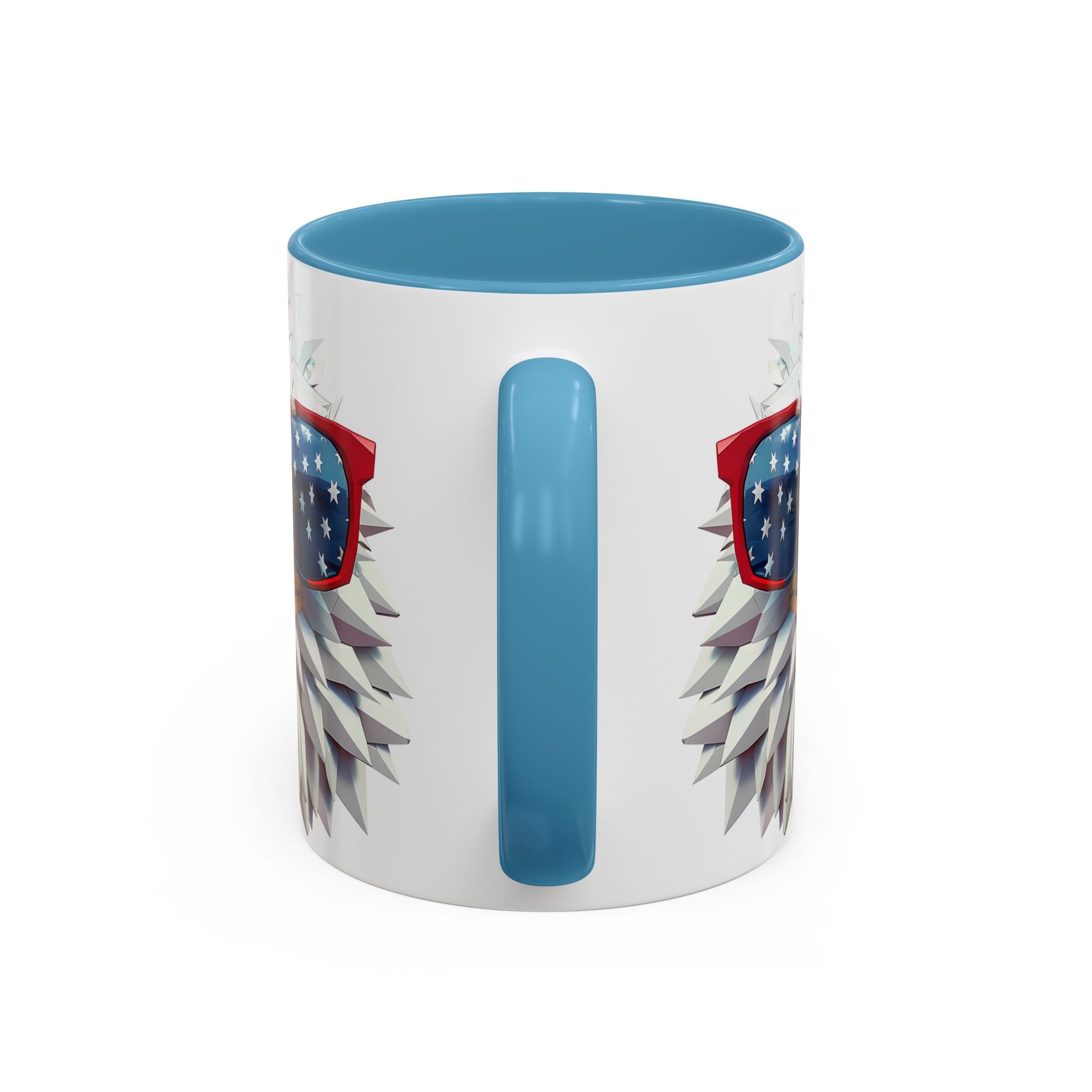 Patriotic Eagle Coffee Mug with American Flag Sunglasses