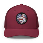American Flag Patch Trucker Cap — Patriotic Snapback Hat