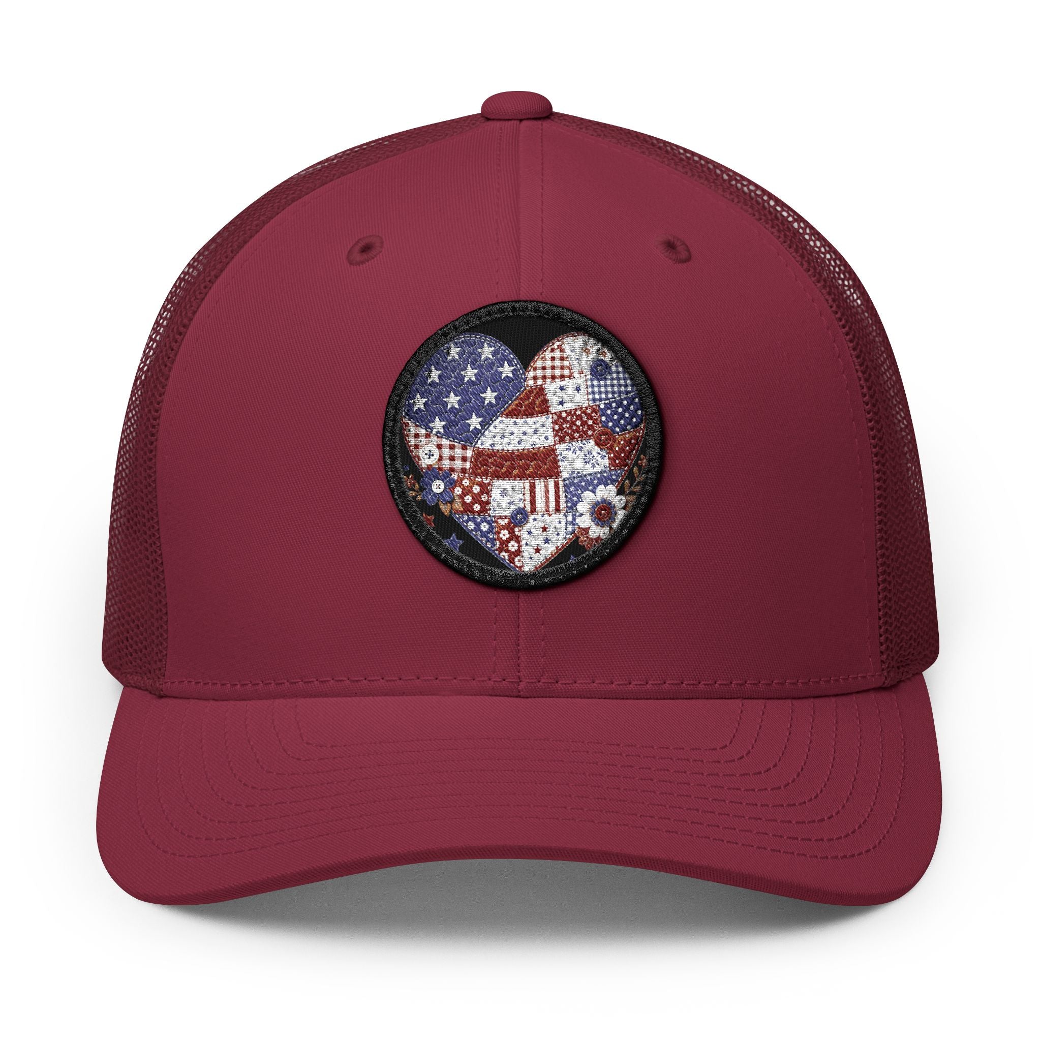 American Flag Patch Trucker Cap — Patriotic Snapback Hat