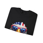 Eagle American Flag Sunglasses Crewneck Sweatshirt