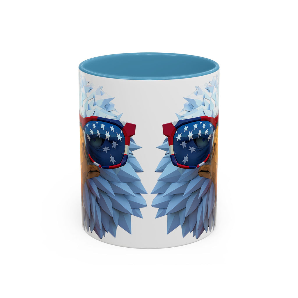 Patriotic Eagle Coffee Mug with American Flag Sunglasses
