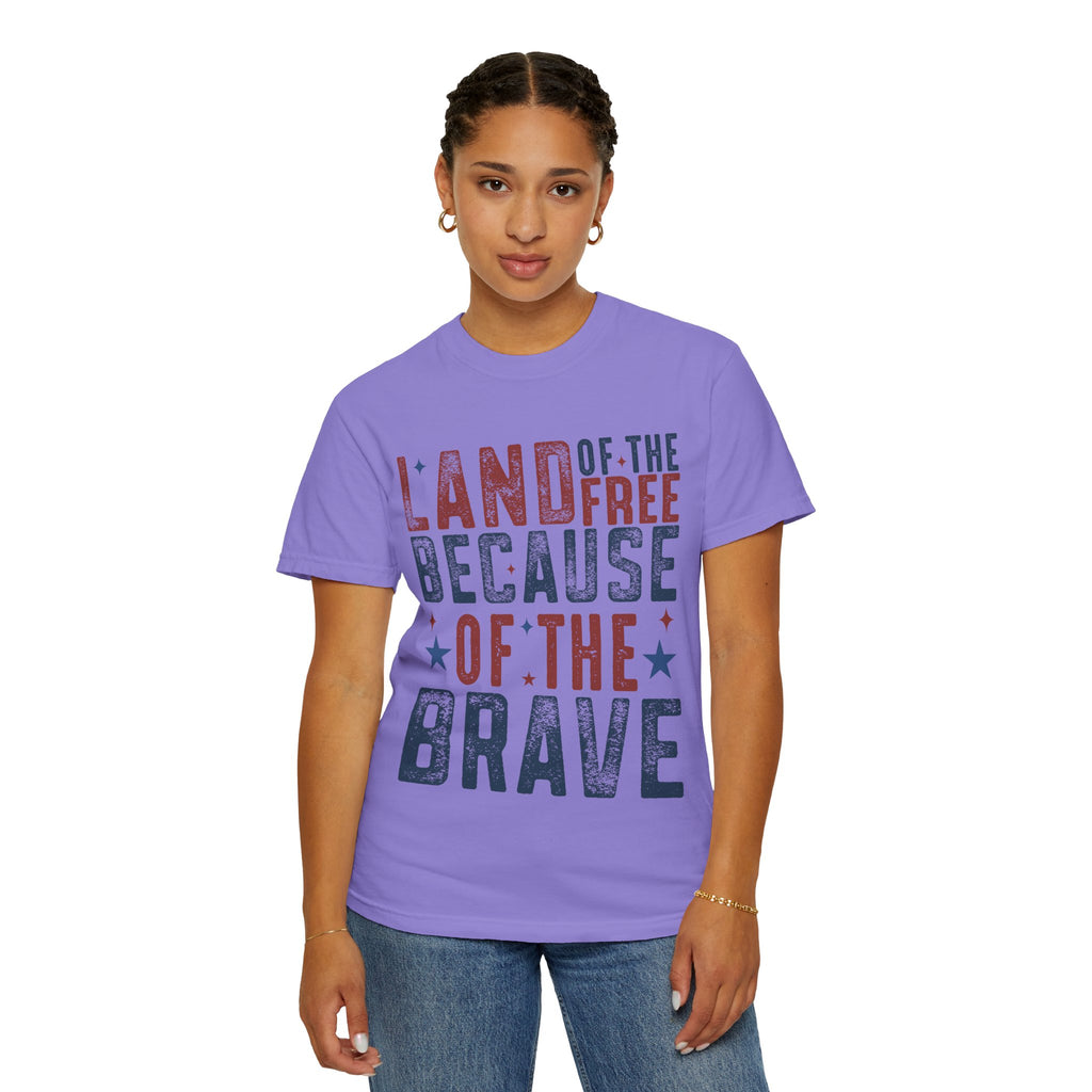 Patriotic T-Shirt: Land of the Free Because of the Brave