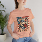 Dog's are Patriotic Too (American Flag, Funny 4th of July Shirt)