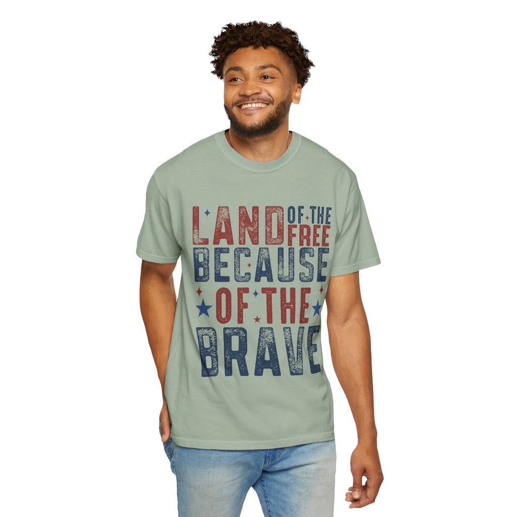 Patriotic T-Shirt: Land of the Free Because of the Brave