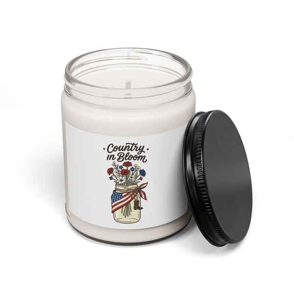 Country in Bloom Soy Candle for Rustic Spaces