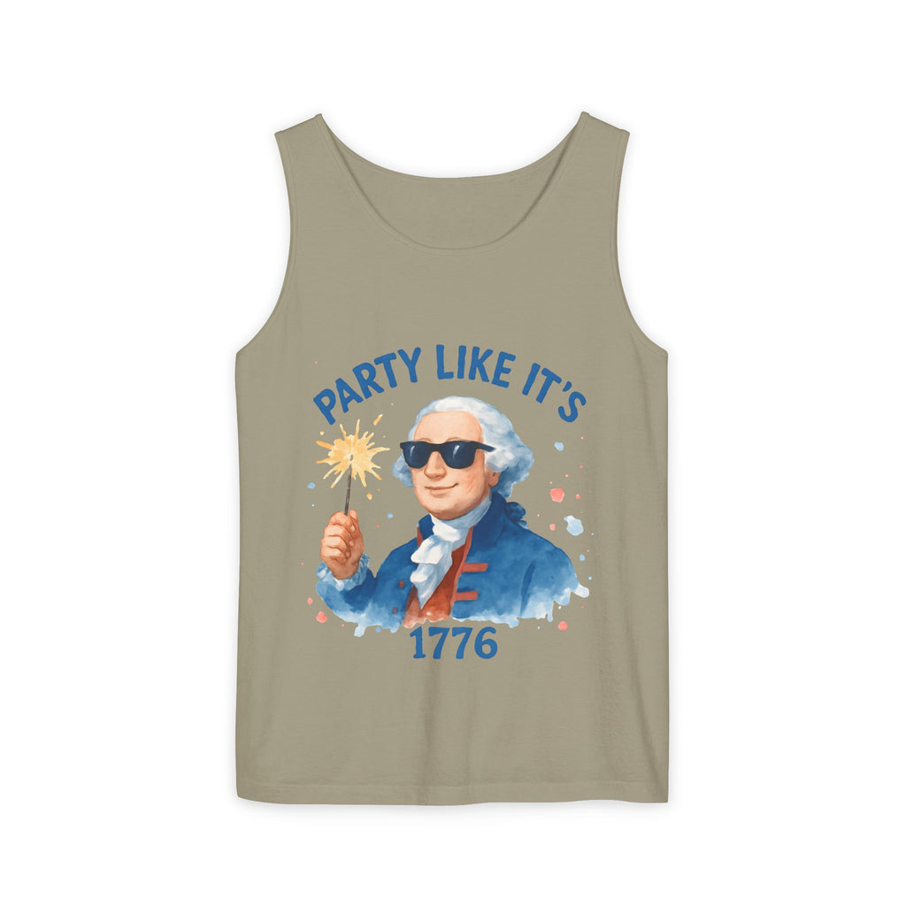Party Like It's 1776 Tank Top — Patriotic George Washington Graphic