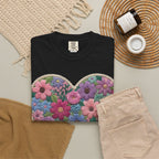 Floral Heart T-Shirt — Colorful Bouquet Heart Graphic (Print It Your Way)