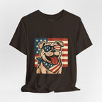 Dog's are Patriotic Too (American Flag, Funny 4th of July Shirt)