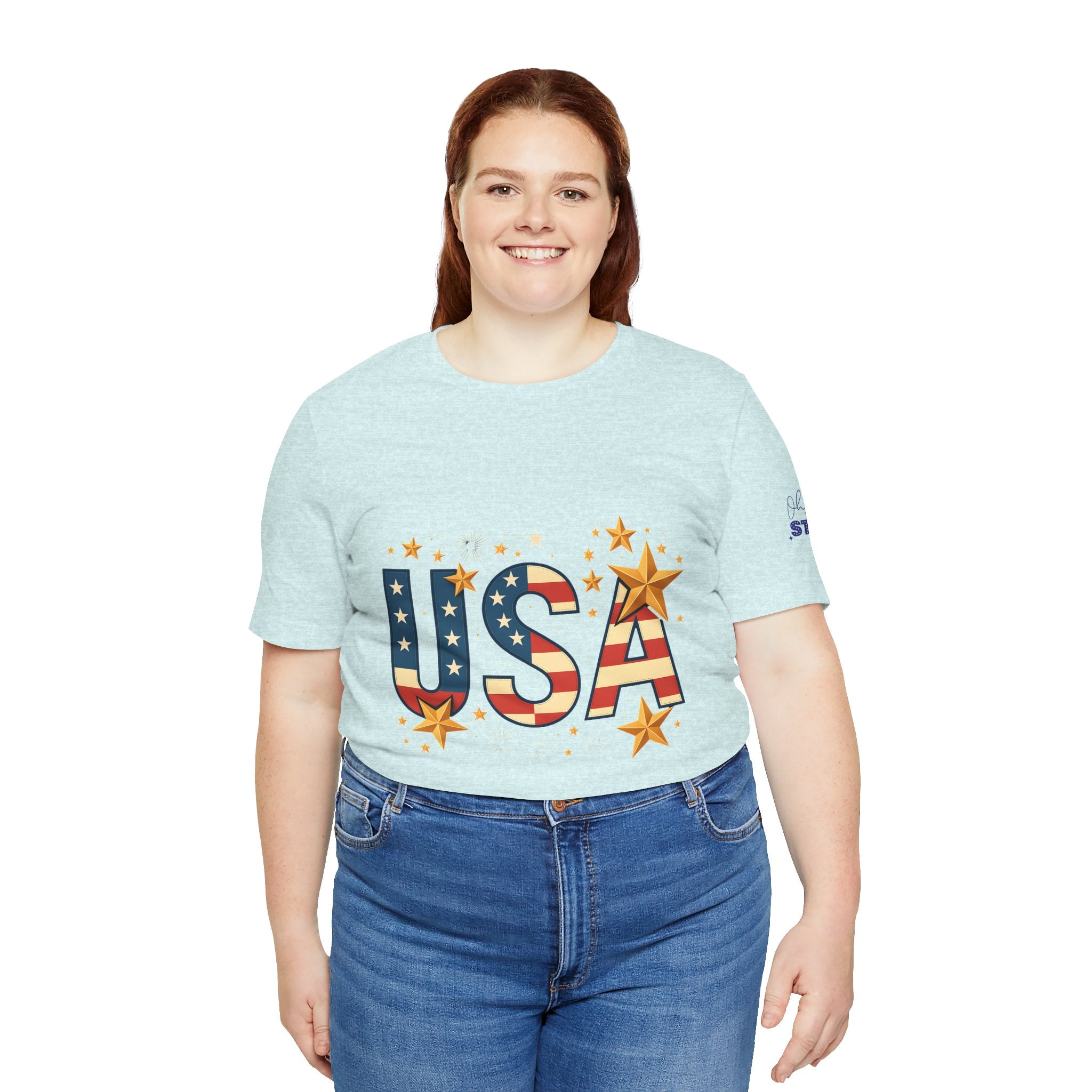 USA Flag Stars T-Shirt — Patriotic American Independence Day Tee