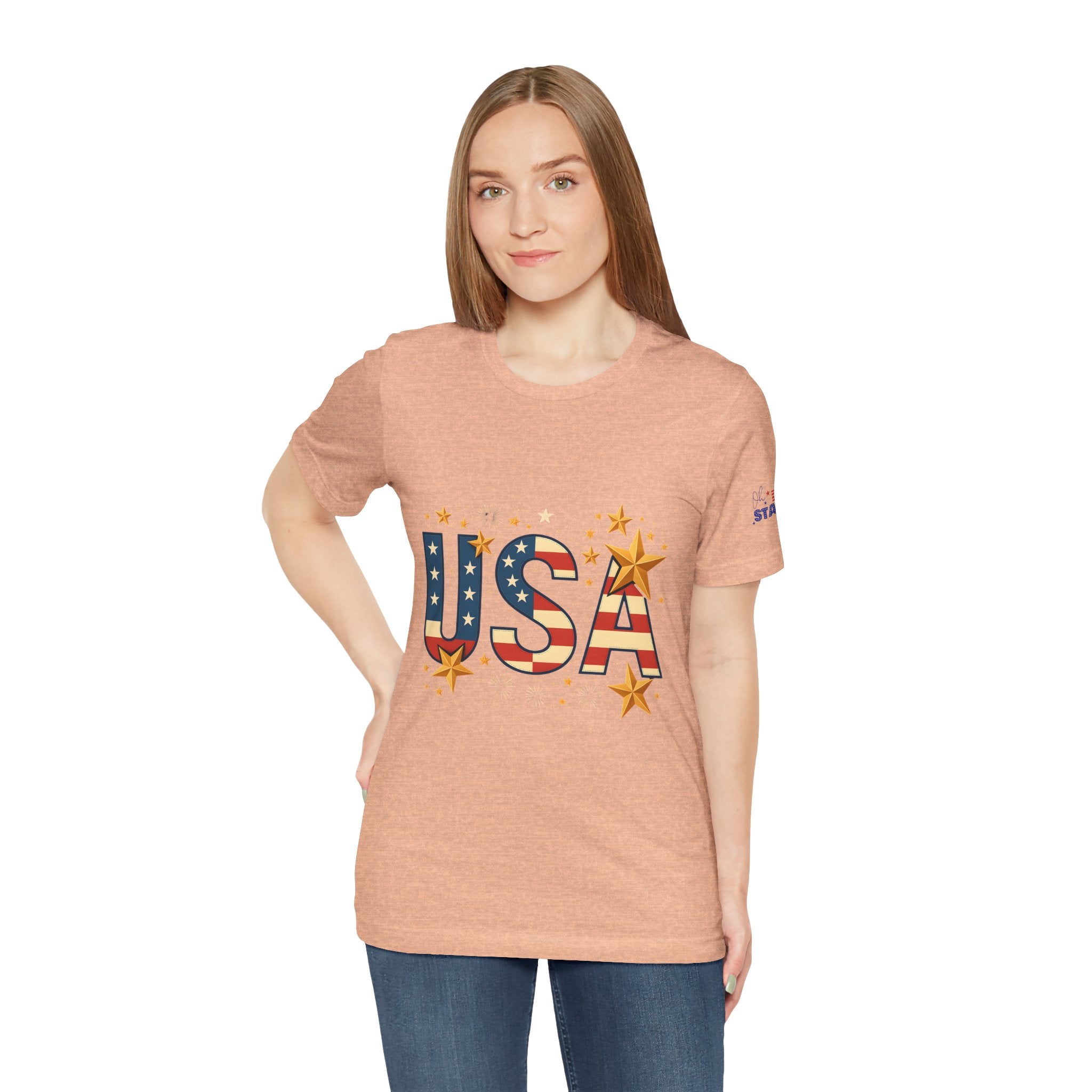 USA Flag Stars T-Shirt — Patriotic American Independence Day Tee