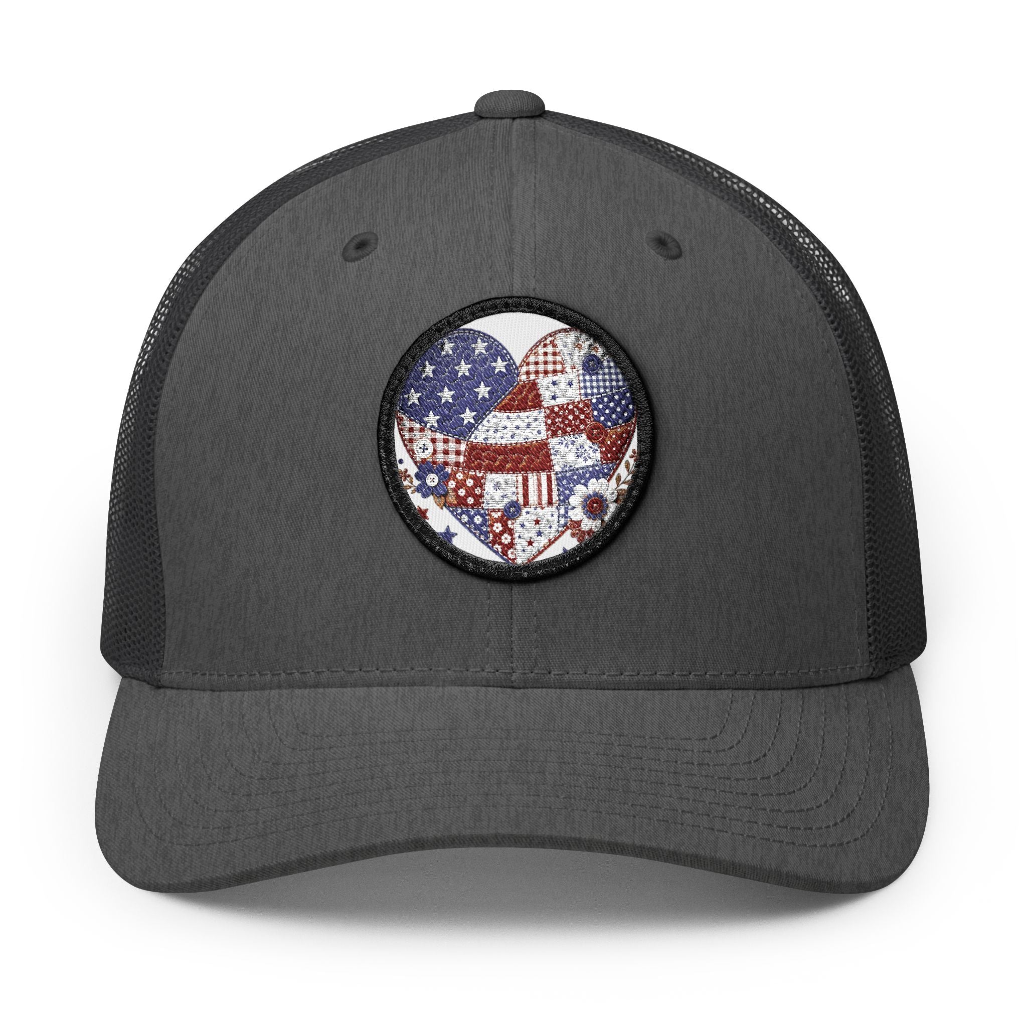 American Flag Patch Trucker Cap — Patriotic Snapback Hat