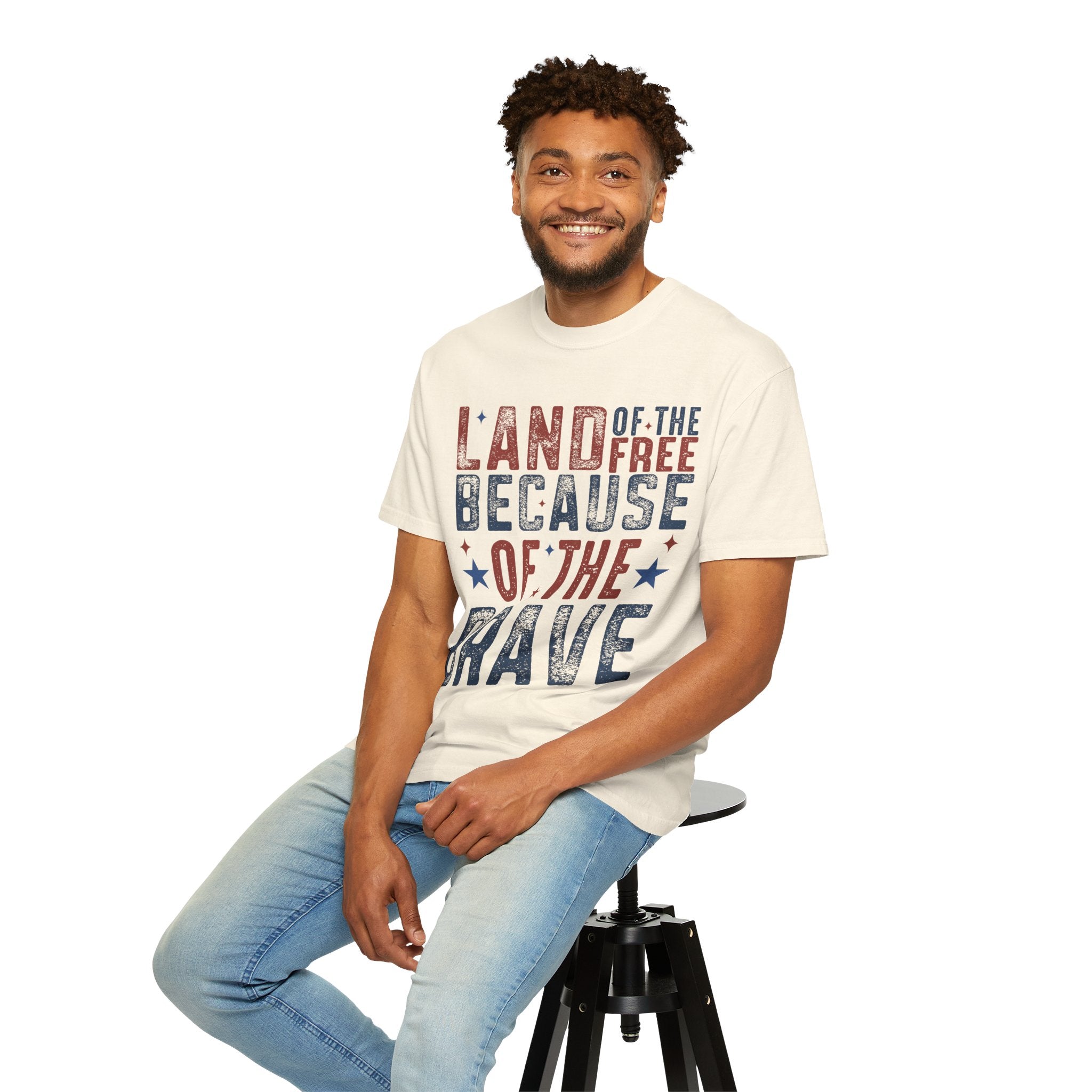 Patriotic T-Shirt: Land of the Free Because of the Brave