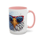Patriotic Eagle Coffee Mug with American Flag Sunglasses