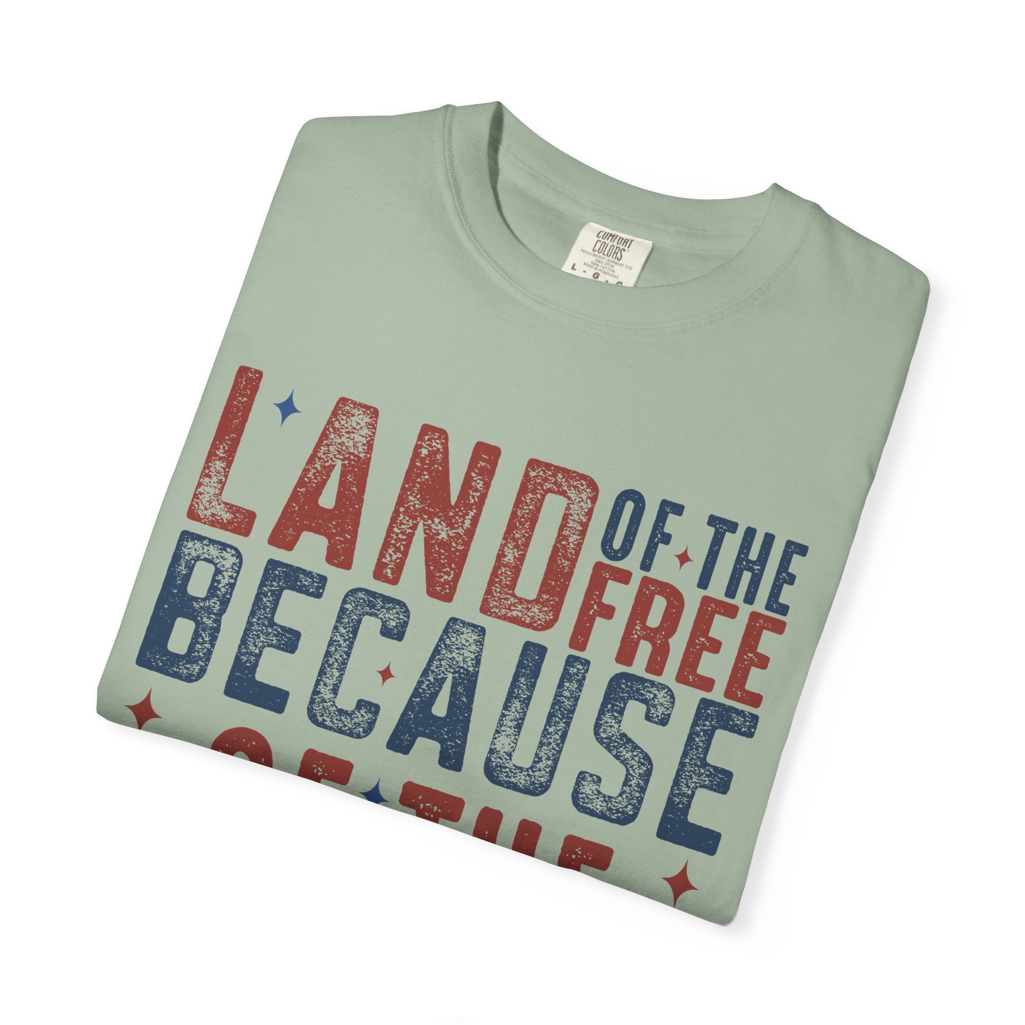 Patriotic T-Shirt: Land of the Free Because of the Brave