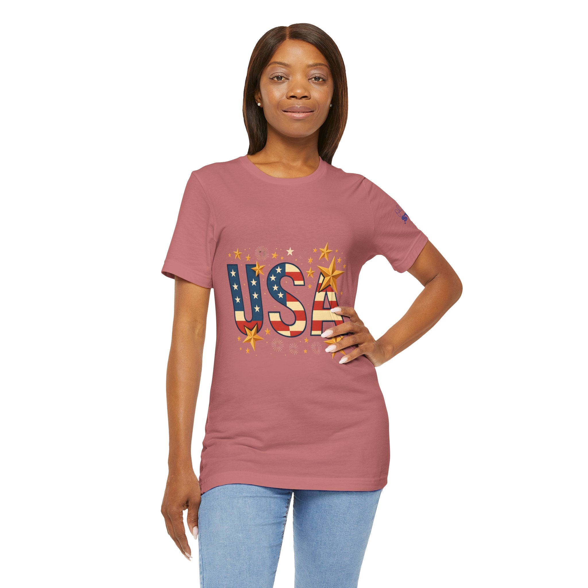 USA Flag Stars T-Shirt — Patriotic American Independence Day Tee