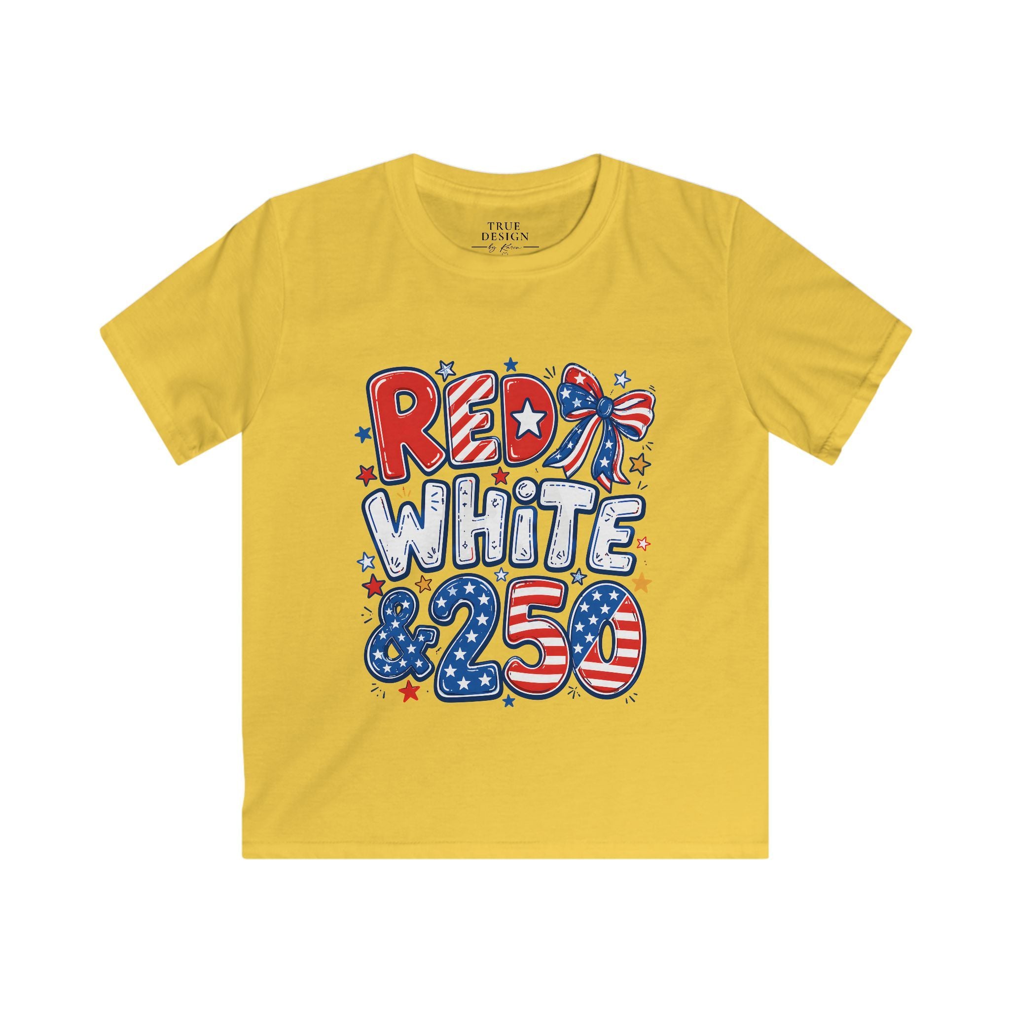 Kids Patriotic Fourth of July Shirt - Red White & 250 Tee