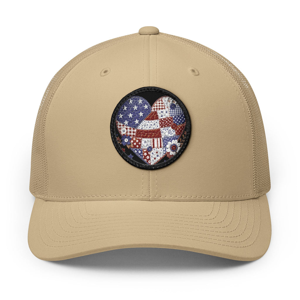 American Flag Patch Trucker Cap — Patriotic Snapback Hat