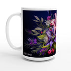 Floral design mug with personalized name