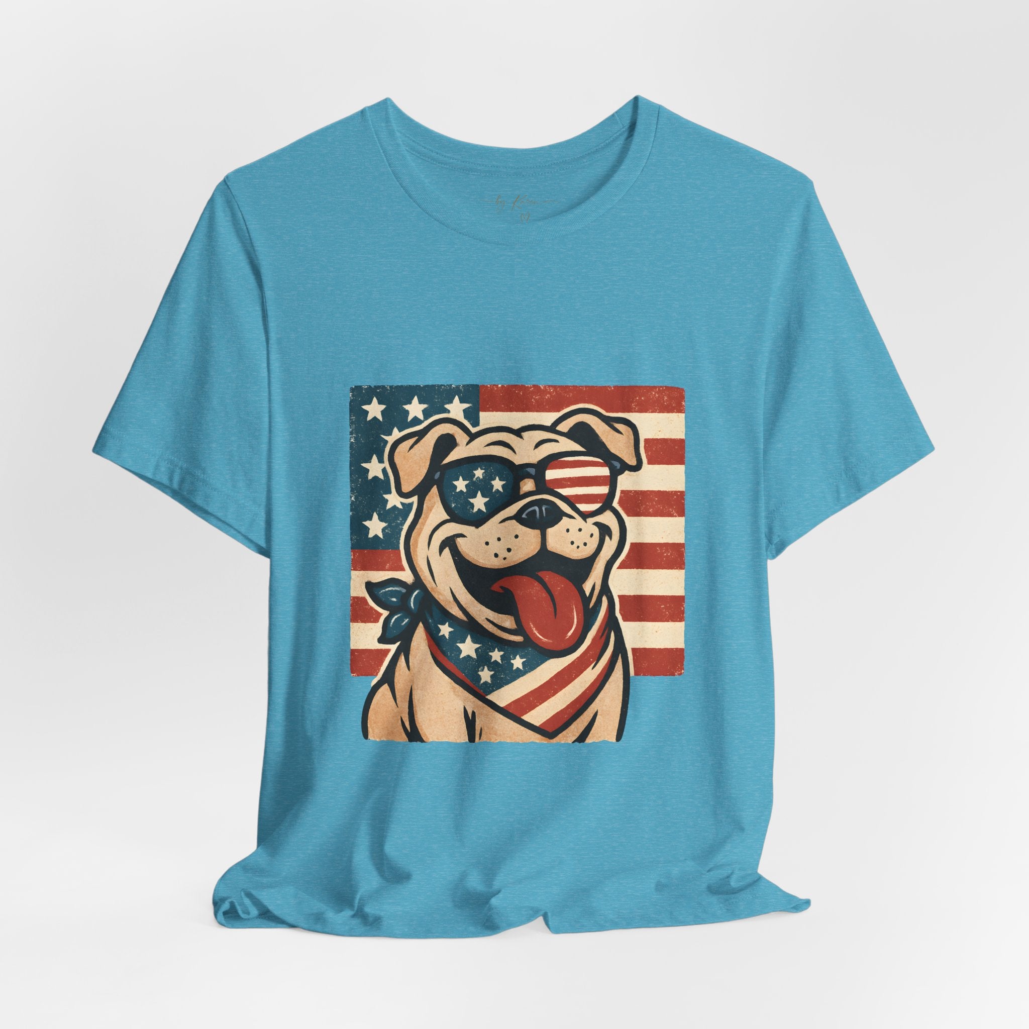 Dog's are Patriotic Too (American Flag, Funny 4th of July Shirt)