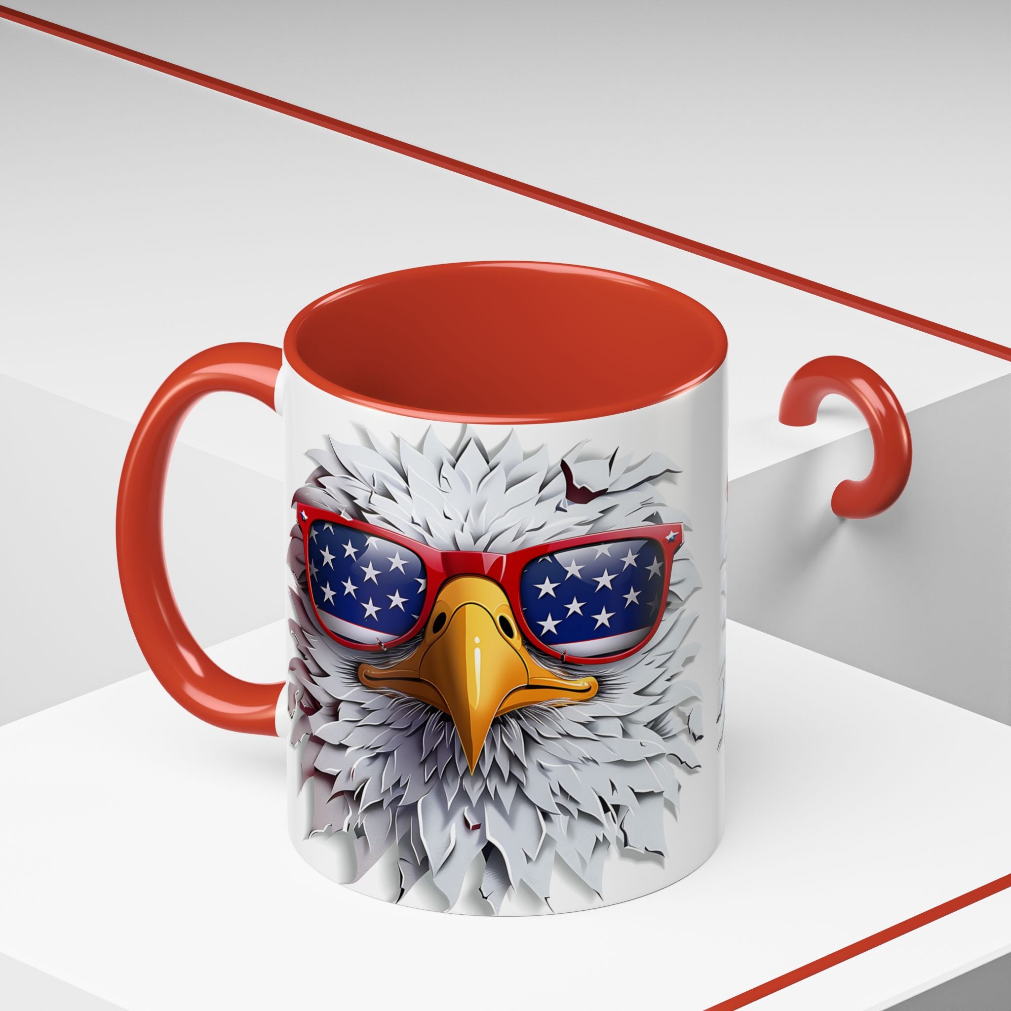 Patriotic Eagle Coffee Mug – Bold Design for Coffee Lovers