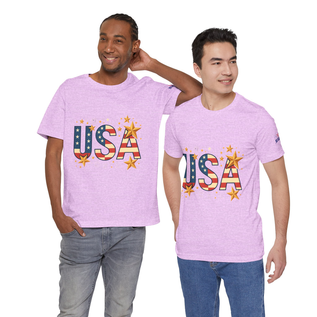 USA Flag Stars T-Shirt — Patriotic American Independence Day Tee