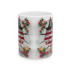 Patriotic Floral Eagle Ceramic Mug - Comfortable C-Handle
