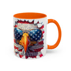 American Bald Eagle Accent Coffee Mug with Stars & Stripes