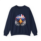 Eagle American Flag Sunglasses Crewneck Sweatshirt