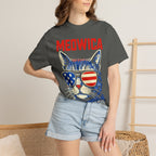 Meowica Cat T-Shirt — Patriotic American Flag Sunglasses Tee