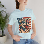 Dog's are Patriotic Too (American Flag, Funny 4th of July Shirt)
