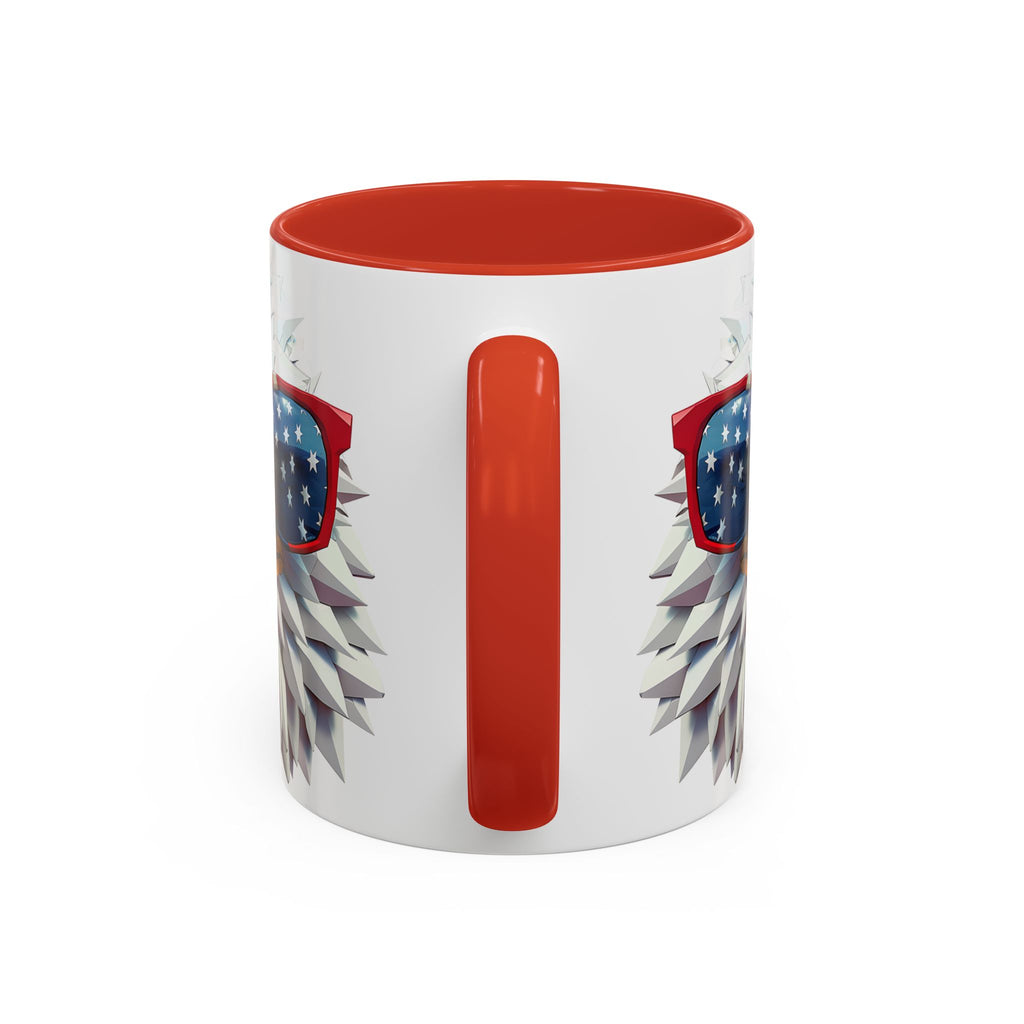 Patriotic Eagle Coffee Mug with American Flag Sunglasses
