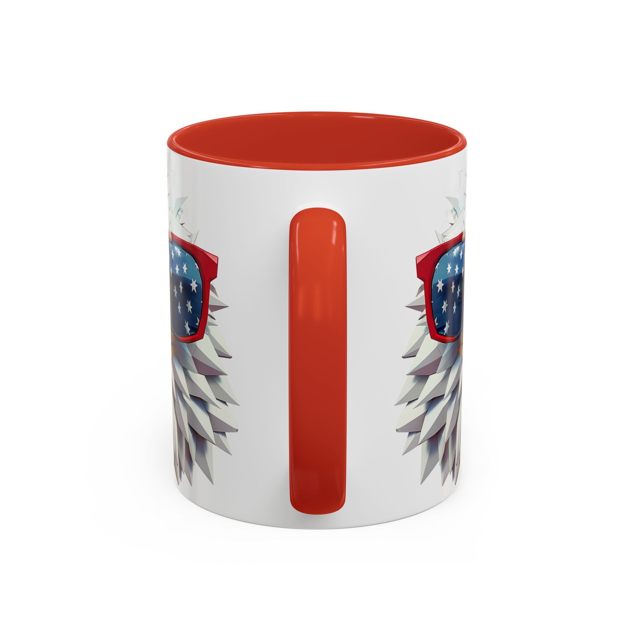 Patriotic Eagle Coffee Mug with American Flag Sunglasses