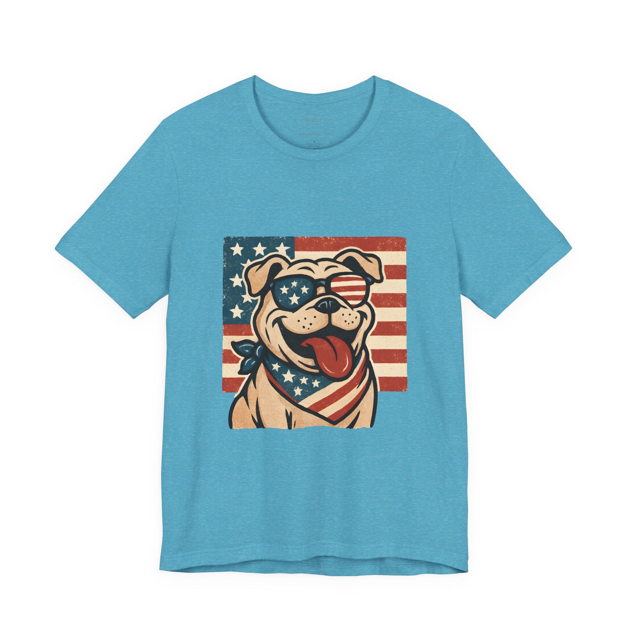 Dog's are Patriotic Too (American Flag, Funny 4th of July Shirt)