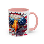 American Bald Eagle Accent Coffee Mug with Stars & Stripes