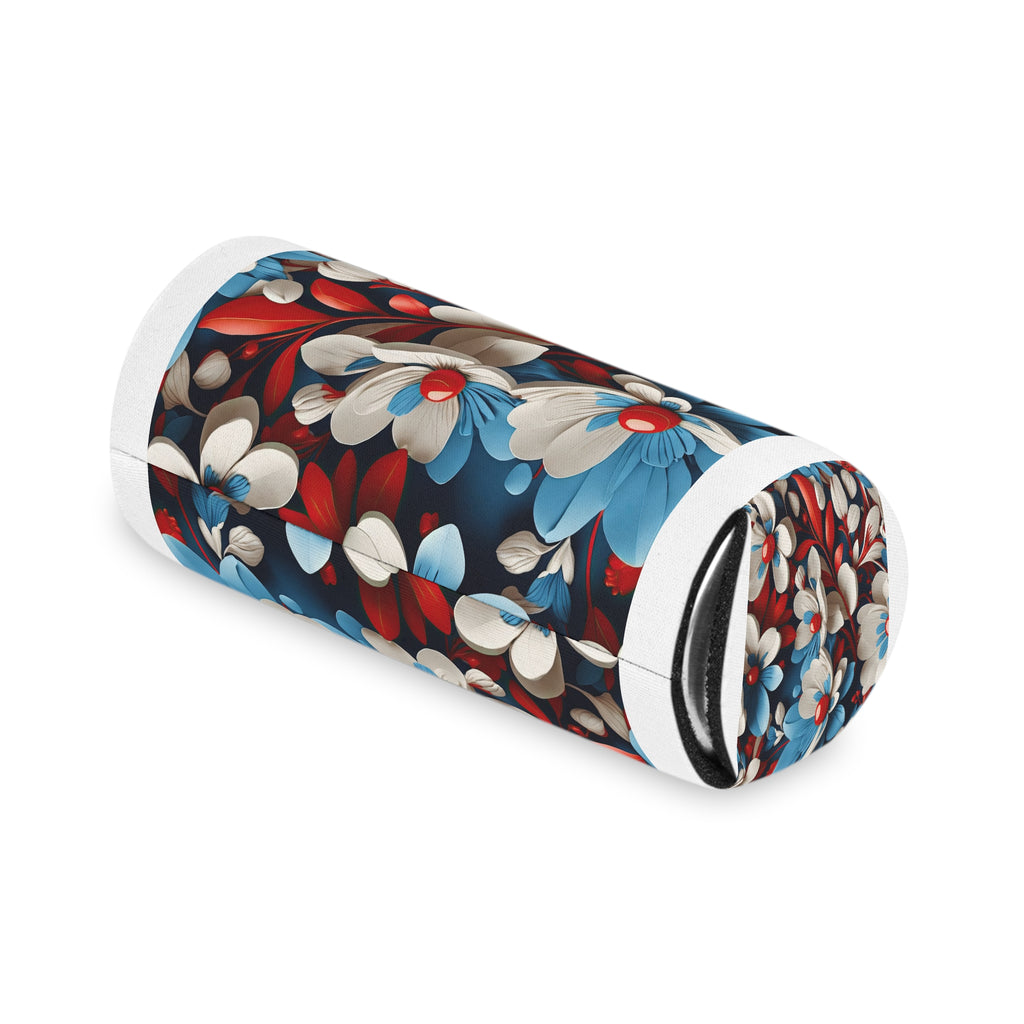 Floral Patriotic Can Cooler for Festive Gatherings