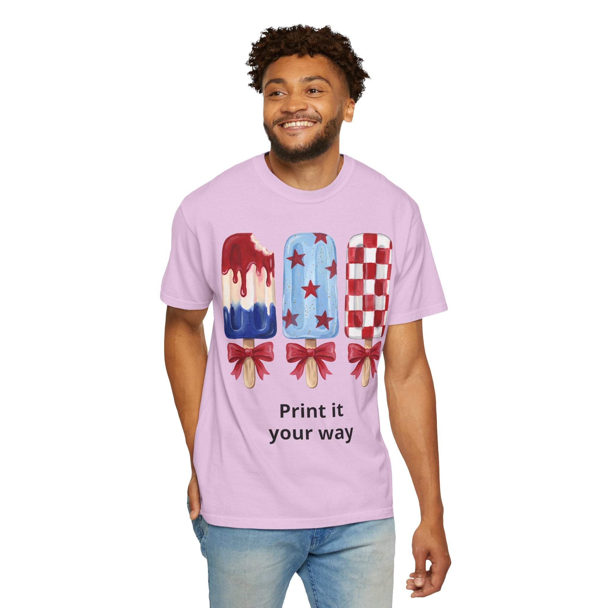 Patriotic Popsicle T-Shirt — Red, White & Blue Fourth of July Tee