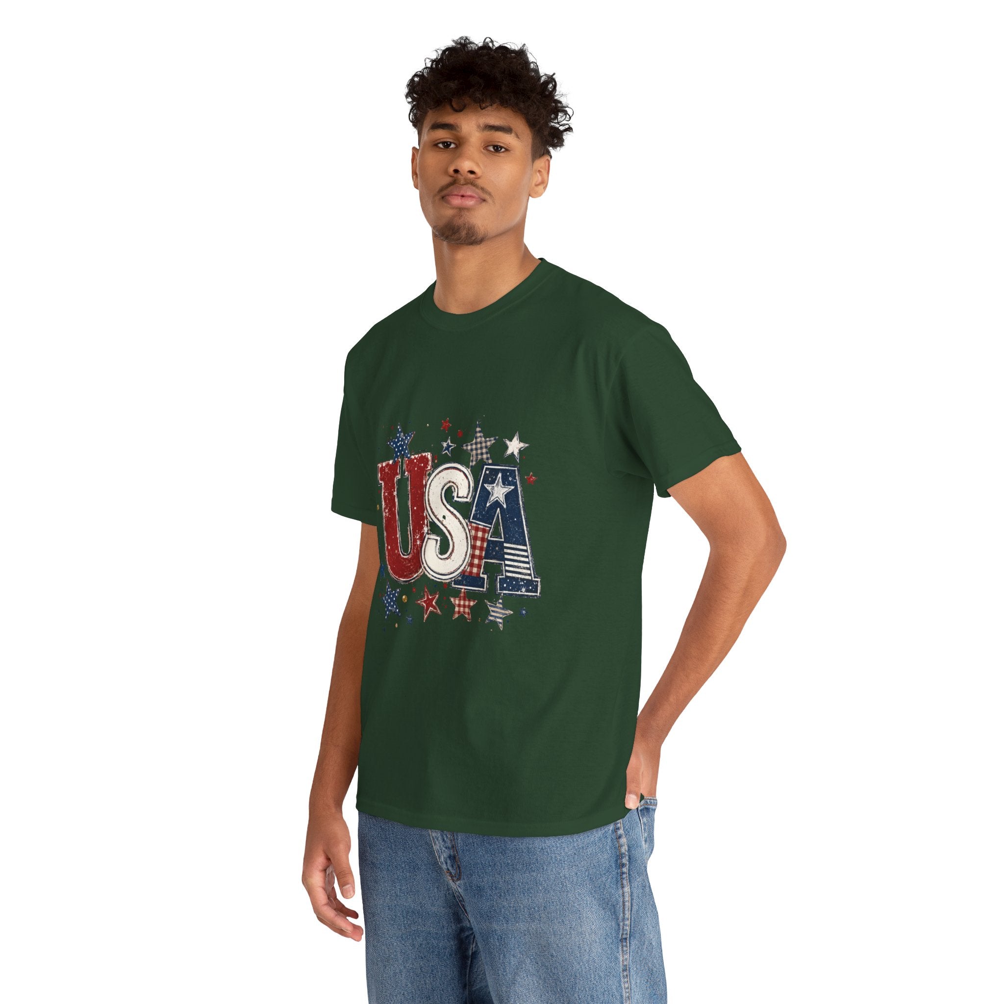 Patriotic USA Stars T-Shirt — Fourth of July American Flag Tee