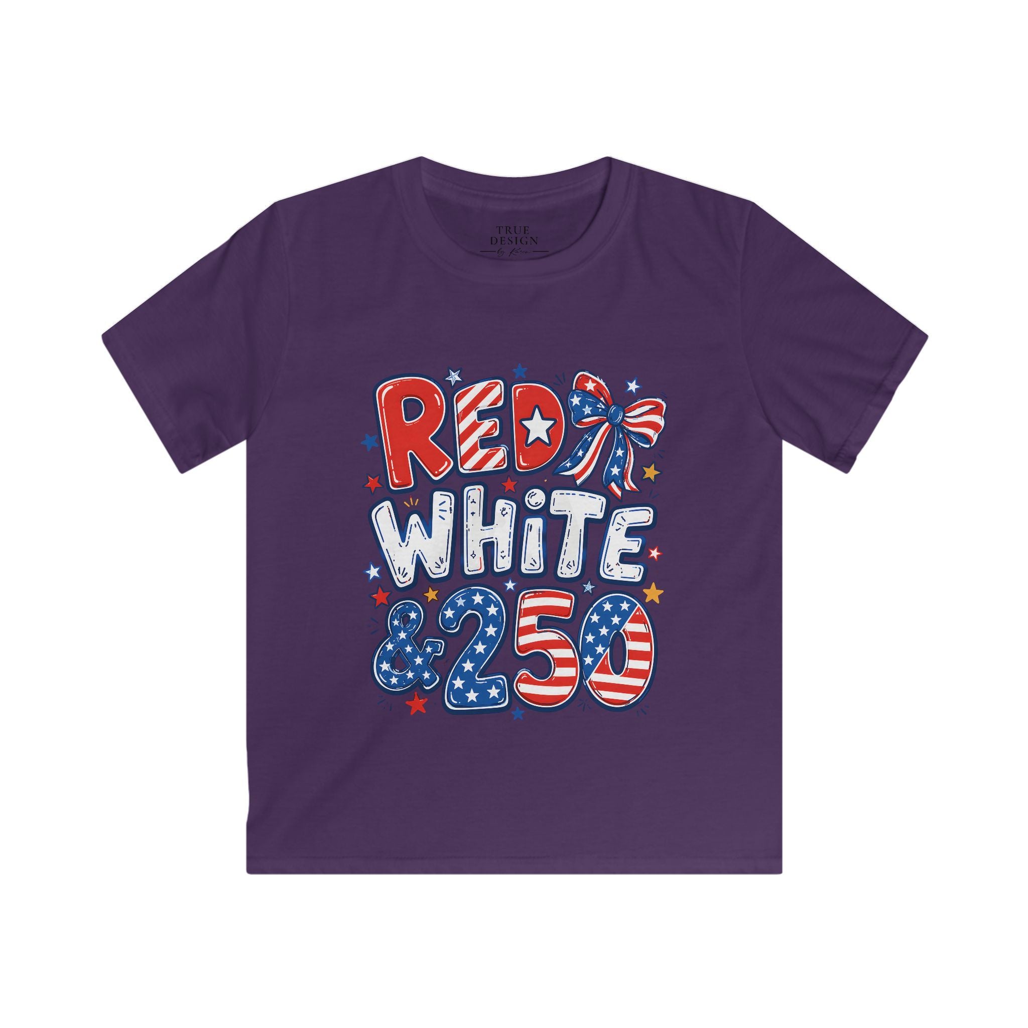 Kids Patriotic Fourth of July Shirt - Red White & 250 Tee