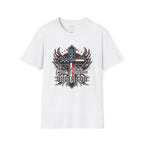 Christian Cross T-Shirt — "One Nation Under God" Patriotic Graphic Tee