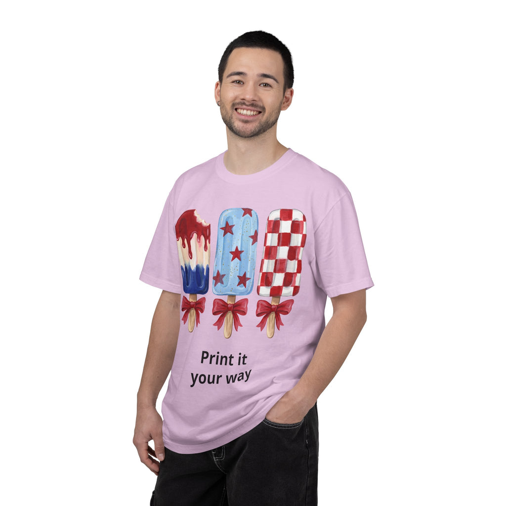 Patriotic Popsicle T-Shirt — Red, White & Blue Fourth of July Tee