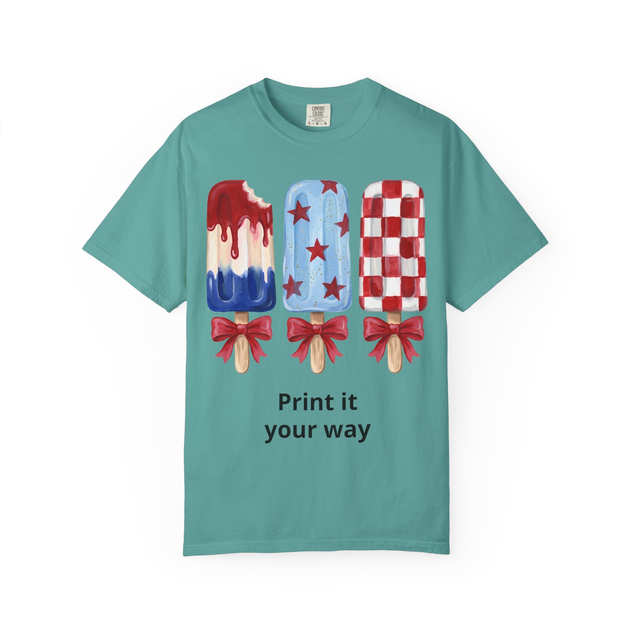 Patriotic Popsicle T-Shirt — Red, White & Blue Fourth of July Tee