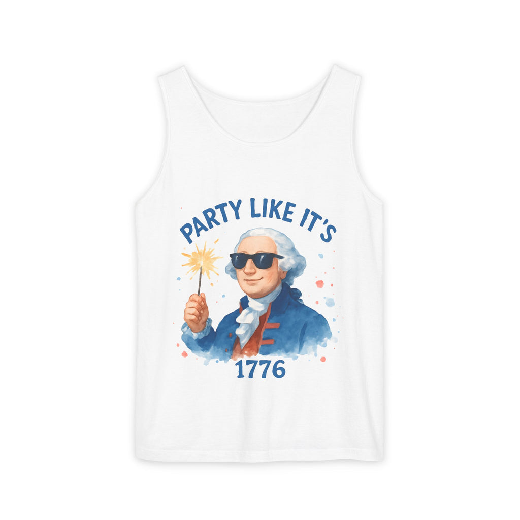 Party Like It's 1776 Tank Top — Patriotic George Washington Graphic