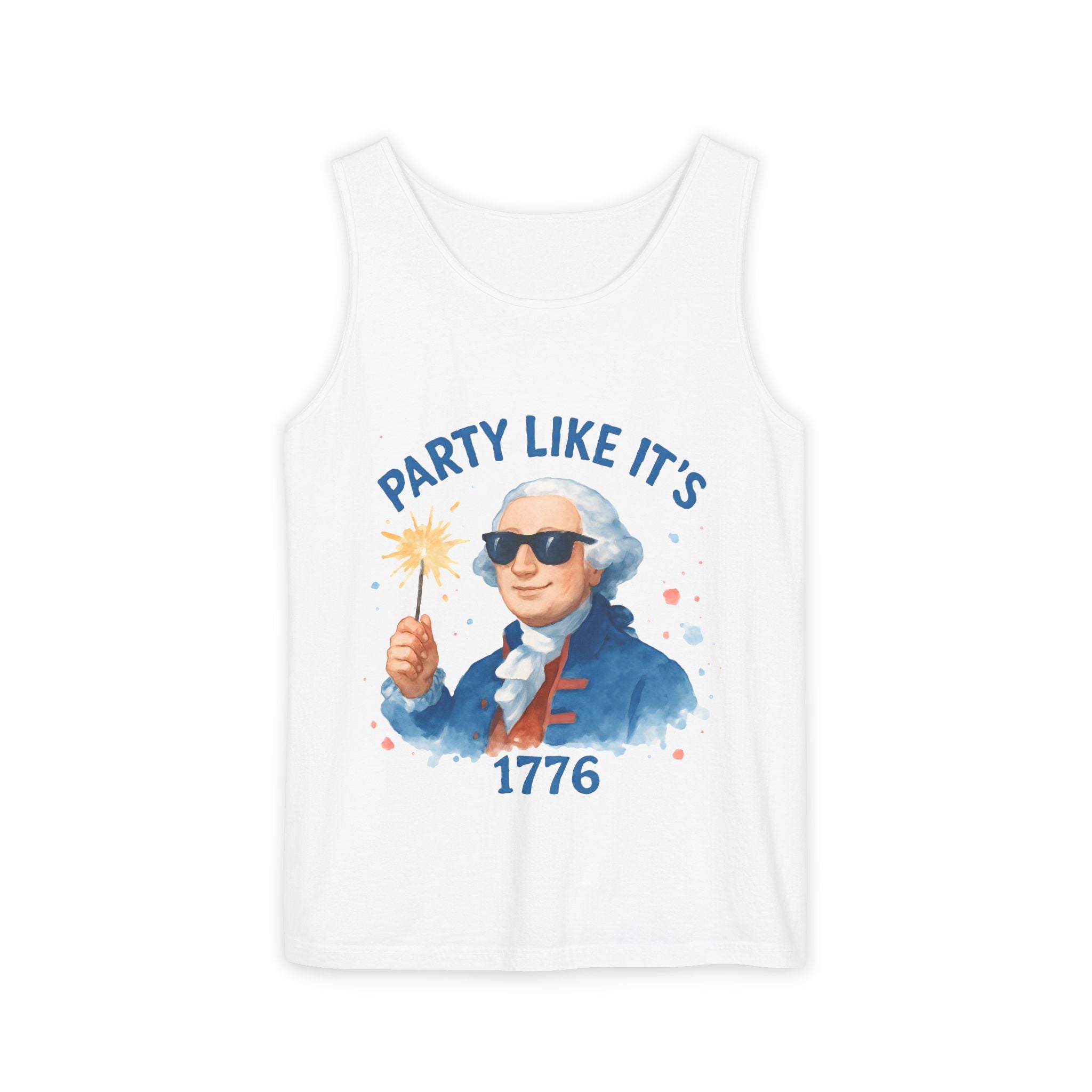 Party Like It's 1776 Tank Top — Patriotic George Washington Graphic