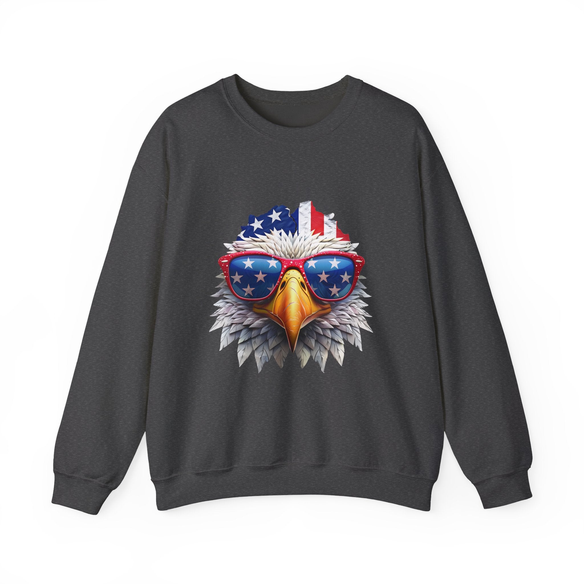 Eagle American Flag Sunglasses Crewneck Sweatshirt