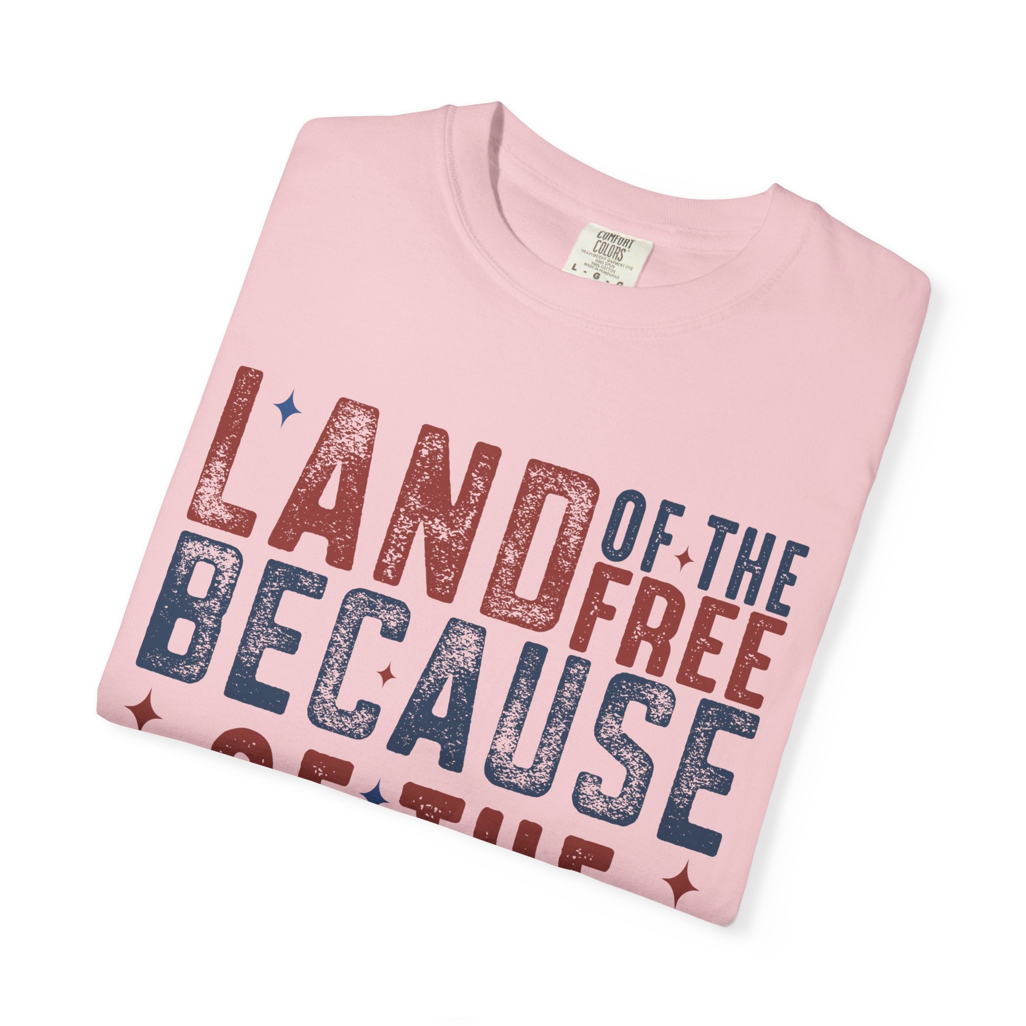 Patriotic T-Shirt: Land of the Free Because of the Brave