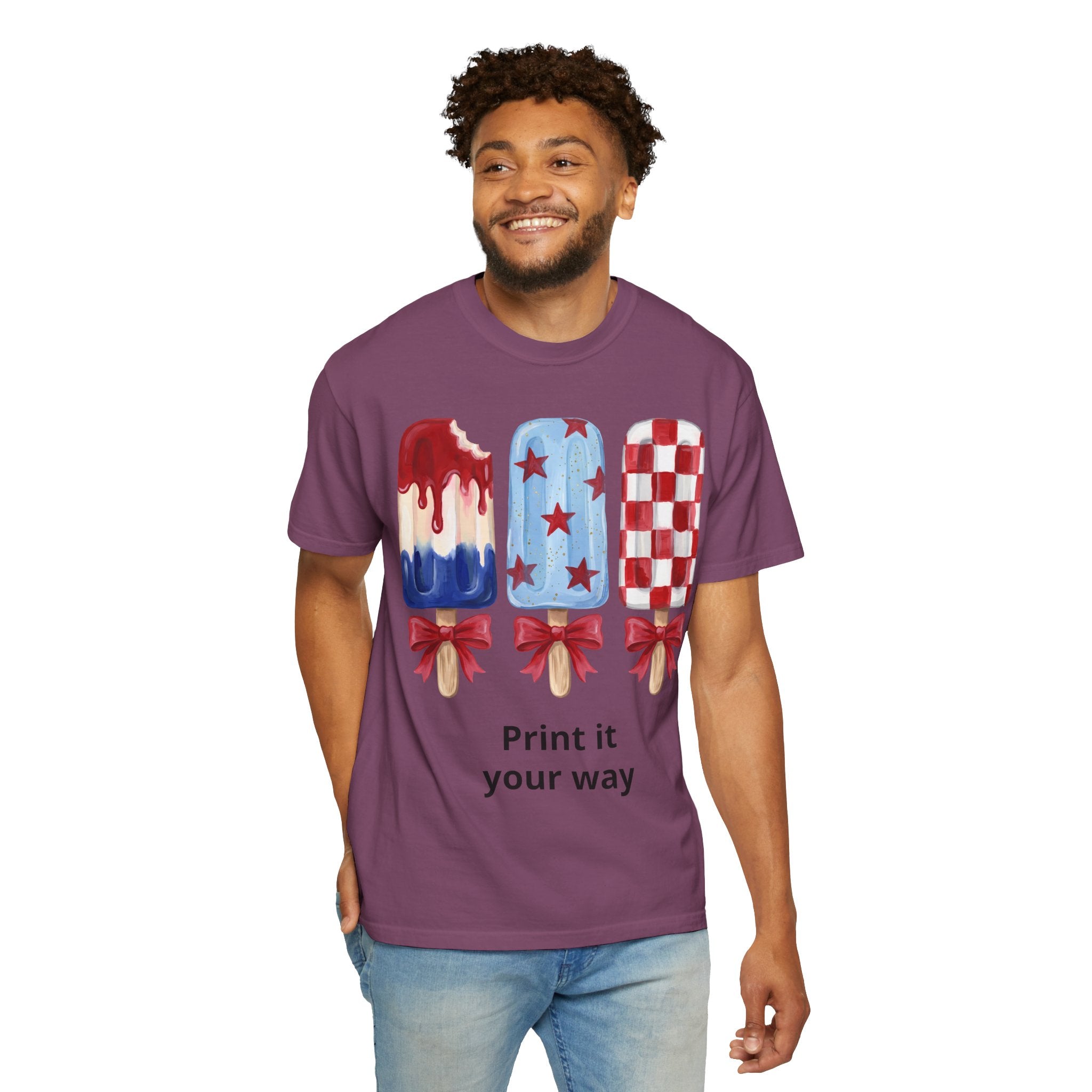 Patriotic Popsicle T-Shirt — Red, White & Blue Fourth of July Tee