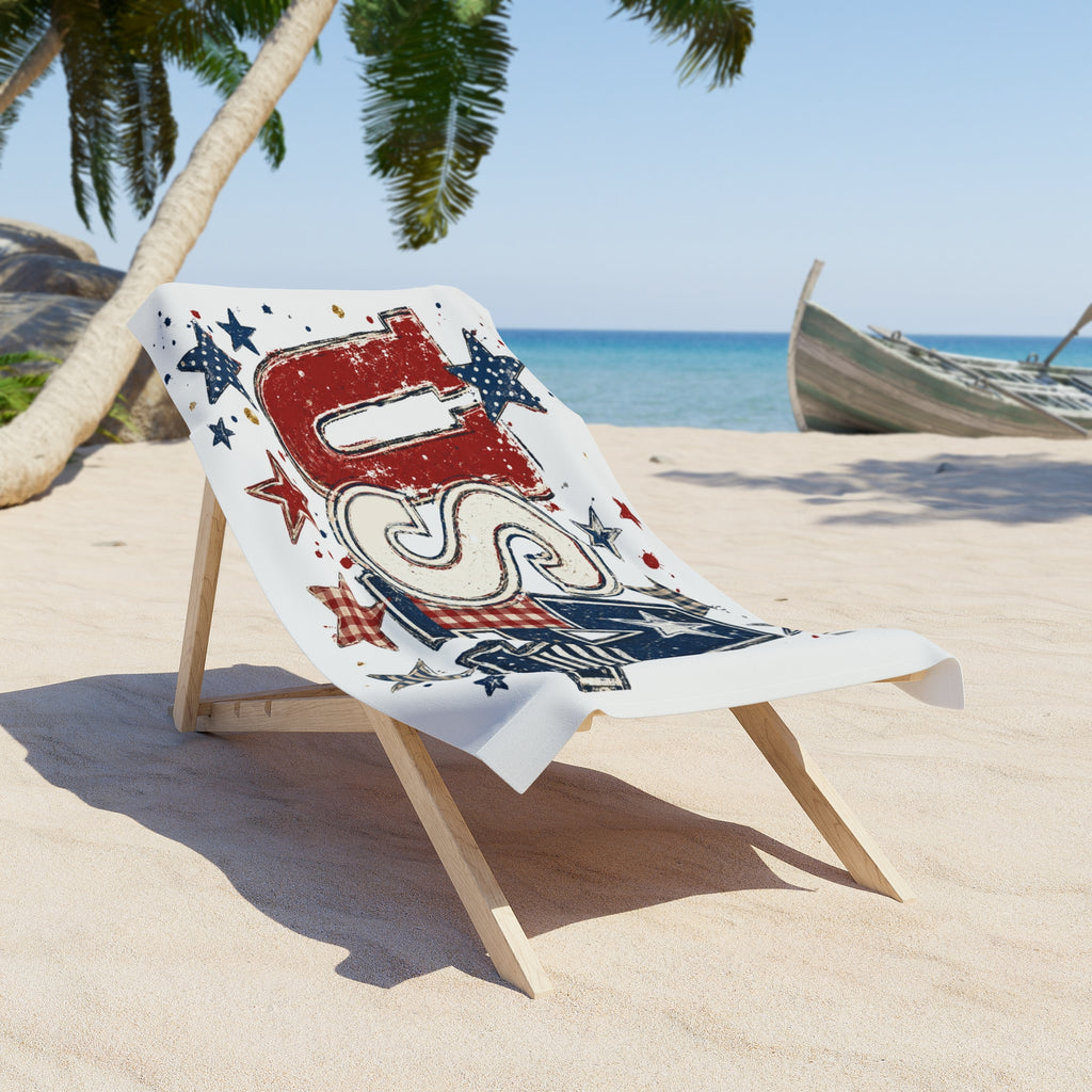 USA Patriotic Beach Towel for Fourth of July Fun