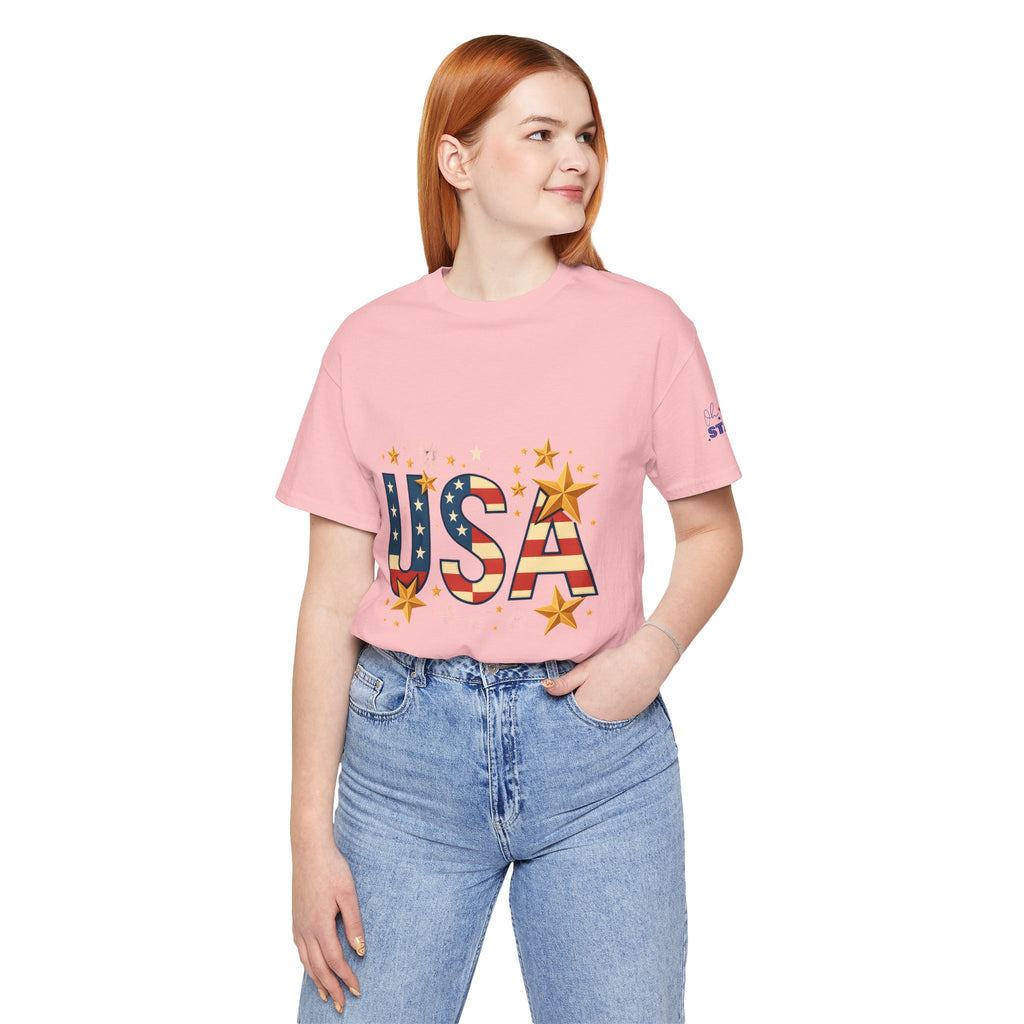 USA Flag Stars T-Shirt — Patriotic American Independence Day Tee
